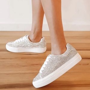 Betsey Johnson Rhinestone Sneakers